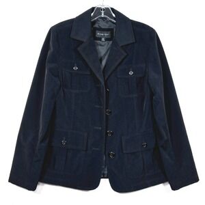 Braetan Womens Black Utility Field Jacket Size Small Button Front Cargo Pockets